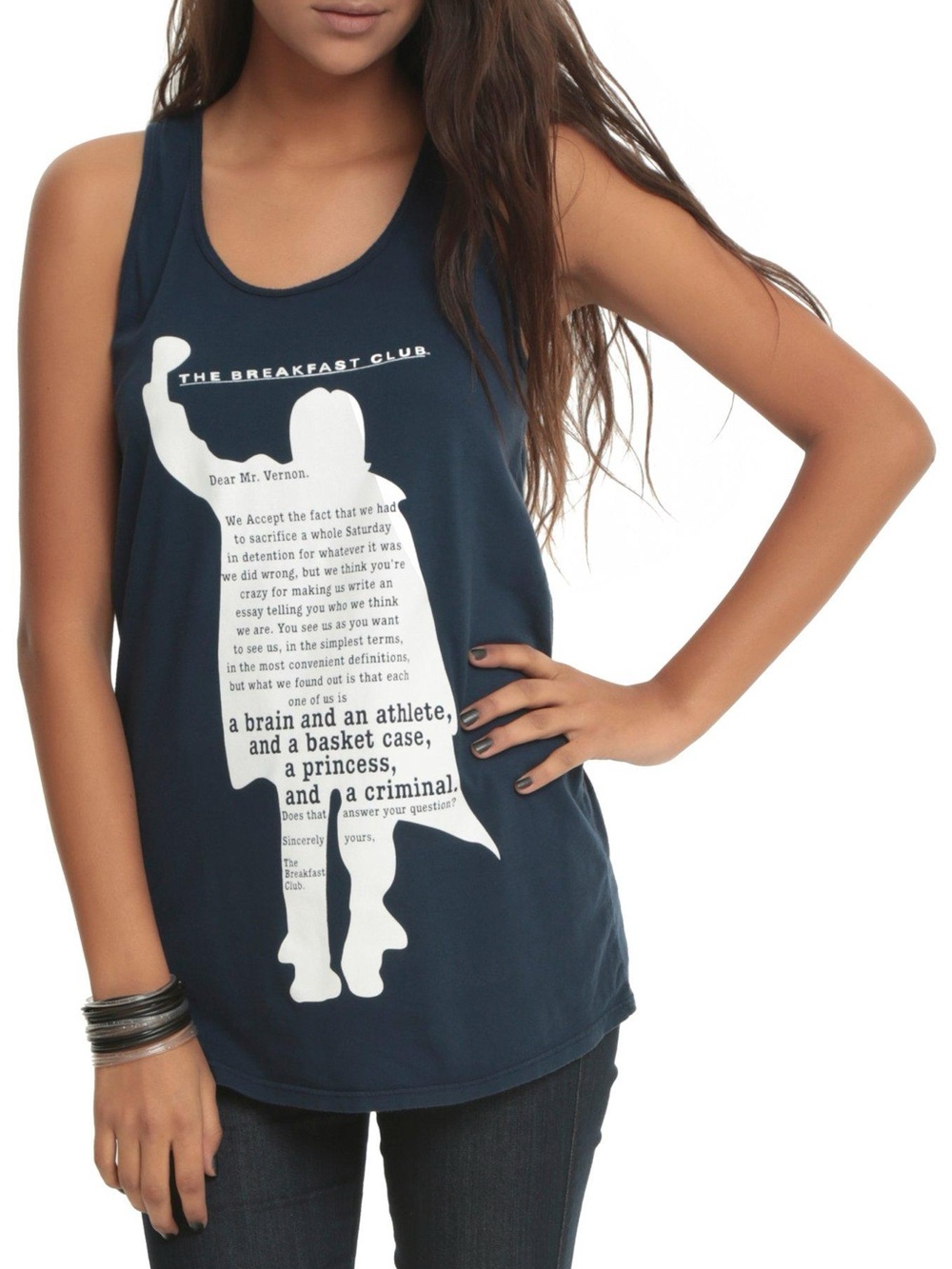 NWOT The Breakfast Club Bender Silhouette Girls Tank Top